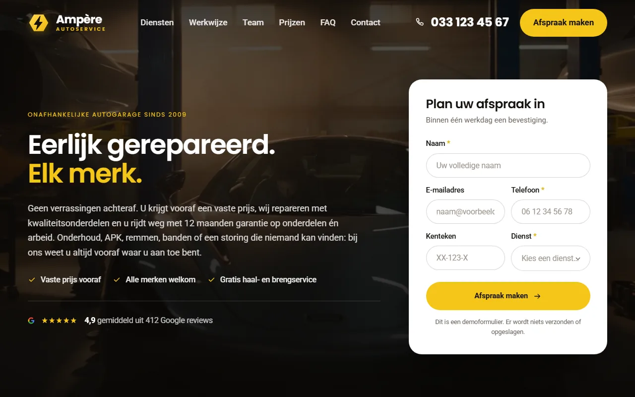 Website van Ampère