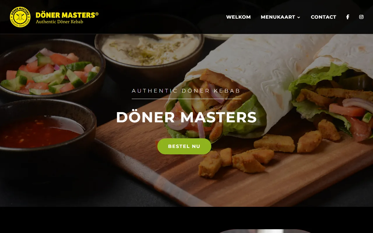 Website van Döner Masters op laptop en telefoon