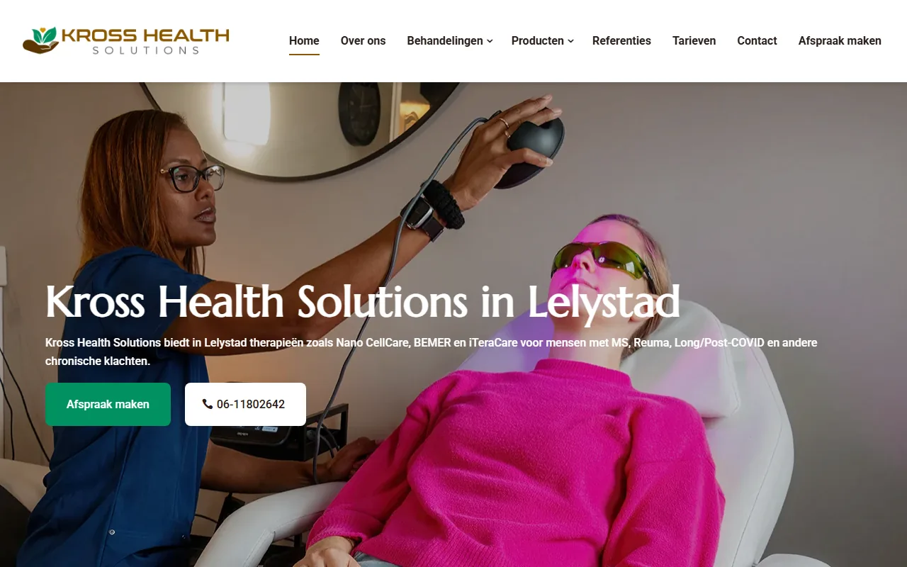 Website van Kross Health Solutions