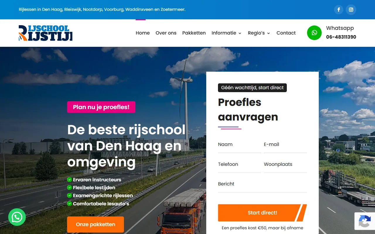 Website van Rijschool Rijstijl